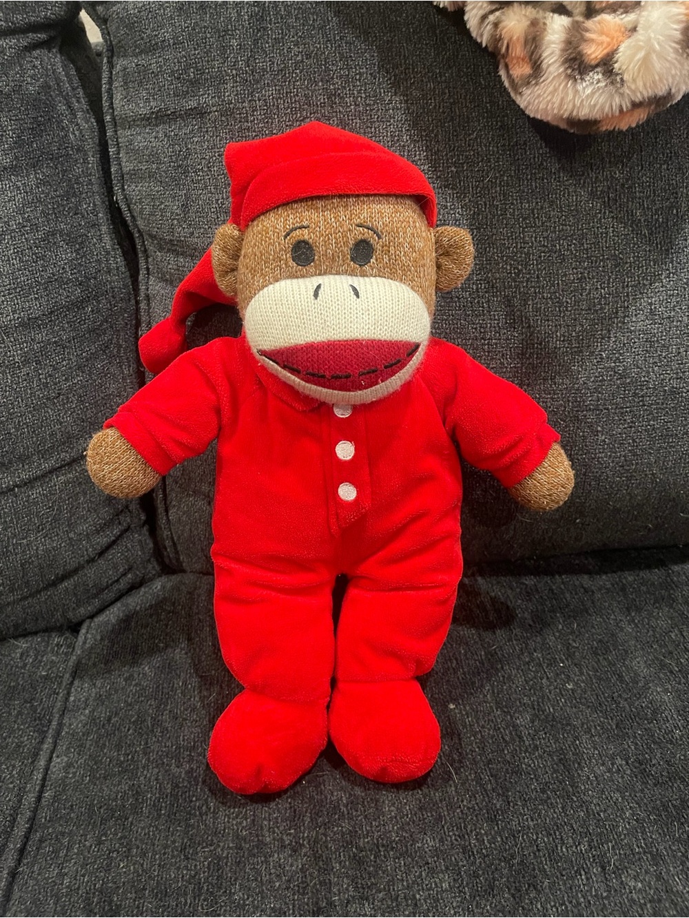 Dan Dee sock monkey in pajamas plush
